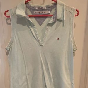 Sleeveless Baby Blue polo